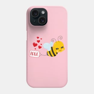 Cute Bee Valentine's day Design Phone Case