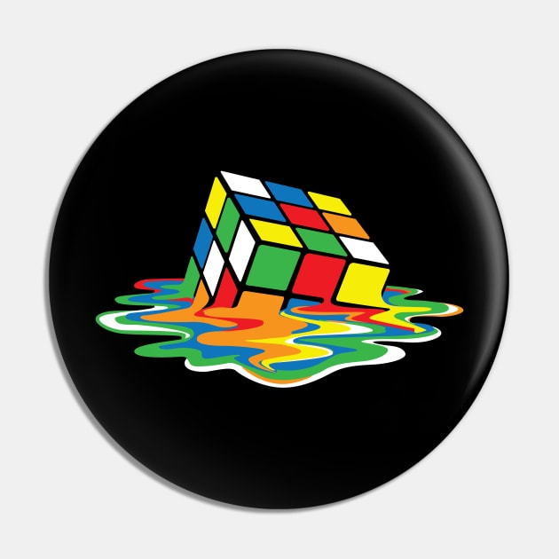 Rubicks Cube Melting Pin by DavidLoblaw