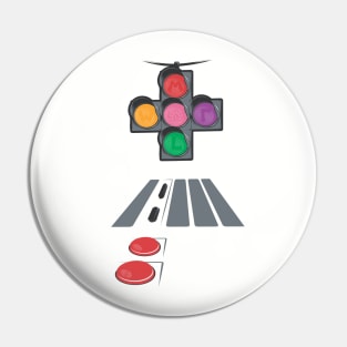 N. Street Traffic Light Pin