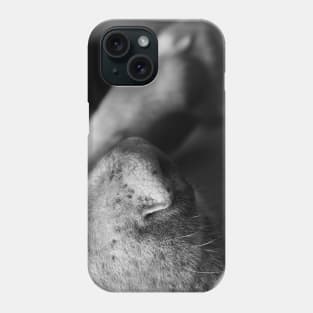 Black and White Dog Nose Phone Case