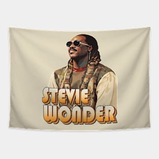 Stevie Wonder Retro Wpap Tapestry