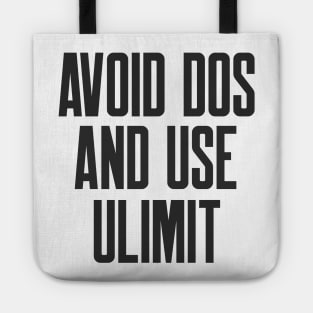 Cybersecurity Avoid DoS And Use ulimit Tote