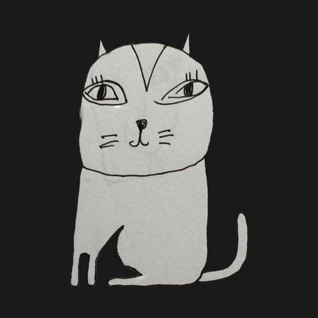 Cat stare by Suzy Shackleton felt artist & illustrator