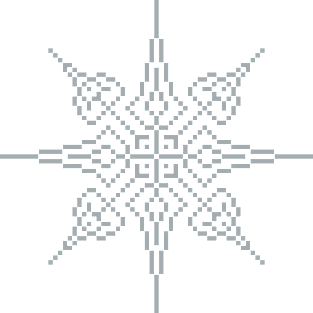 Pixel Silver Holiday Snowflake Magnet