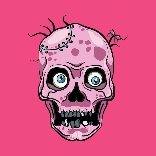 Pink Crazy Skull by BlackSquare