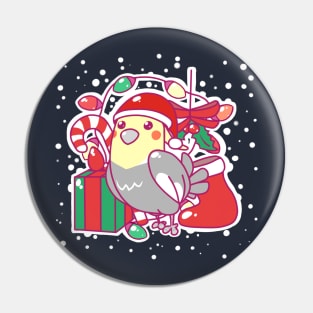 Christmas Cockatiel Pin