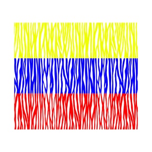 Animal Print Zebra COLOMBIAN FLAG T-Shirt