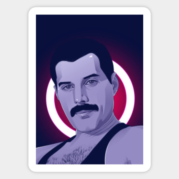 Freddie Mercury Paintings Freddie Mercury Queen Sticker