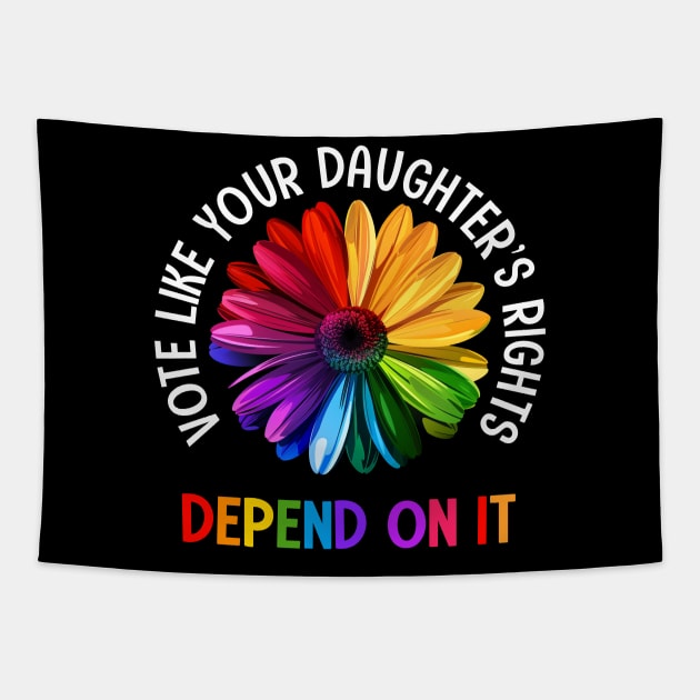 Vote Like Your Daughter's Rights Tapestry by catador design