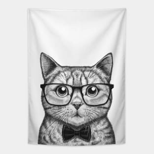 Intelligent cat Tapestry