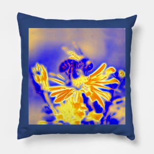 Flower with Honey Bee Pillow