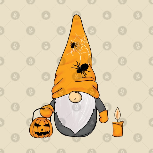 Halloween cute gnome by Peach Lily Rainbow