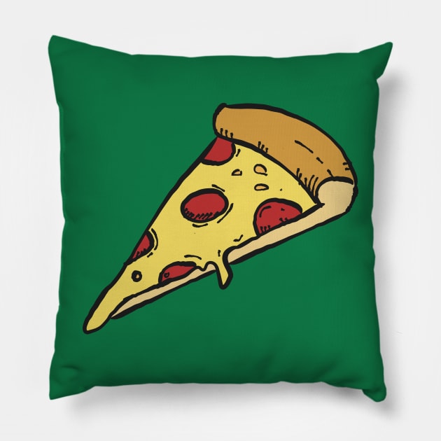 Yummy Pepperoni Pizza Slice Pillow by munkidesigns