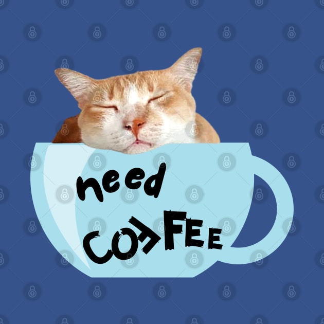 Need Coffee (Blue Cup) by leBoosh-Designs