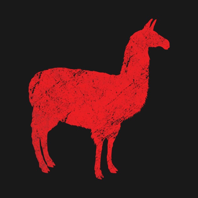 Red Llama Distressed by fizzyllama