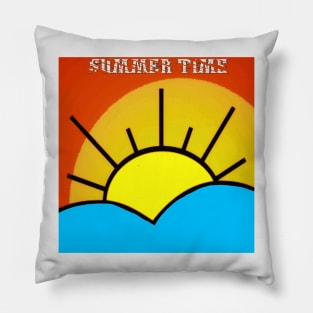 sunset sun twilight at summer time Pillow