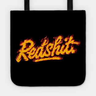 Redshit Fire Burn Logo Tote