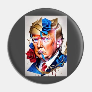 Donald Trump Abstract Pin