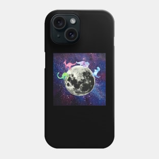 Dinosaurs on the moon Phone Case