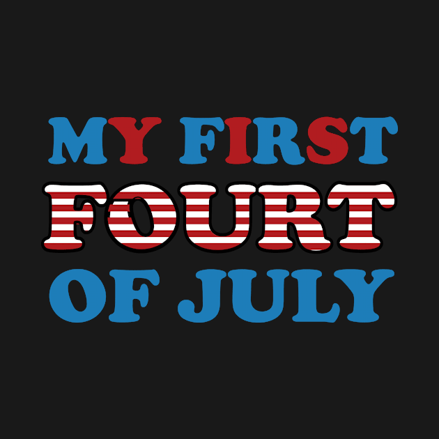 My First 4th of July - Baby's Patriotic Celebration by Inkonic lines