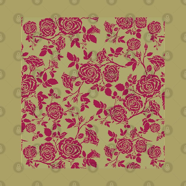 Rose Tan repeating pattern by JulietLake