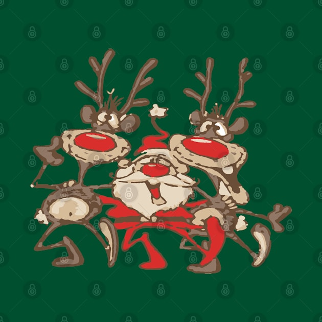 Santa Reindeer Party by madmonkey