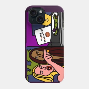 Woman Yelling at Cat Memes and Happy Thanksgiving Phone Case