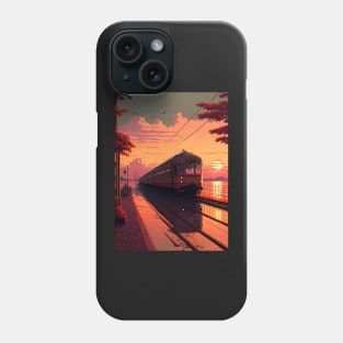 Retro Anime Style Old Japanese Train Phone Case