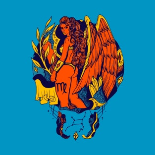 Orange Blue Virgo Beauty T-Shirt