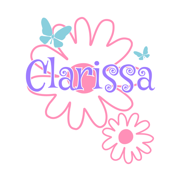 Clarissa Girls Name Daisy Butterflies by xsylx