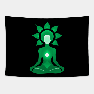 Aura Green Meditation 07 Tapestry