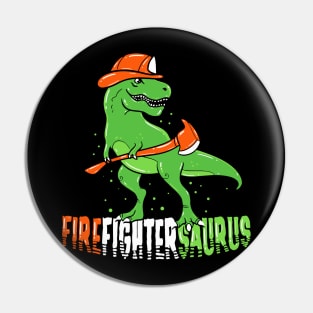 Funny Firefighter T Shirts Fireman Dinosaur Gift Pin