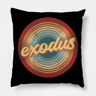 exodus vintage circle Pillow