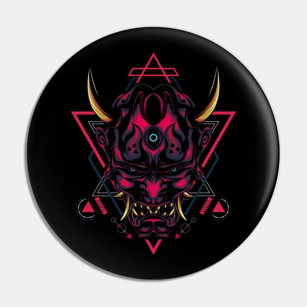 The Devil of hannya mask Pin by secondsyndicate