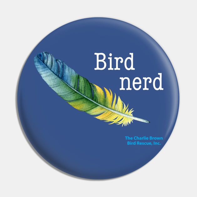 CB Bird Nerd Pin by Just Winging It Designs