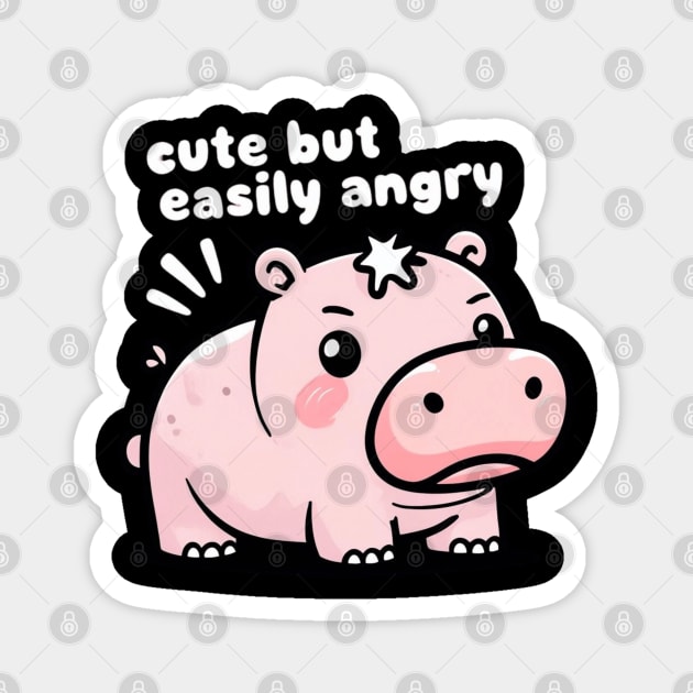 Cute but Angry Magnet by TEENIE DESIGN
