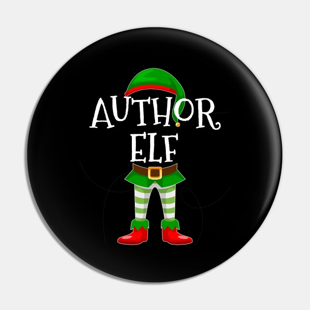 Author Elf Matching Family Christmas Gift Design Pin by DoFro