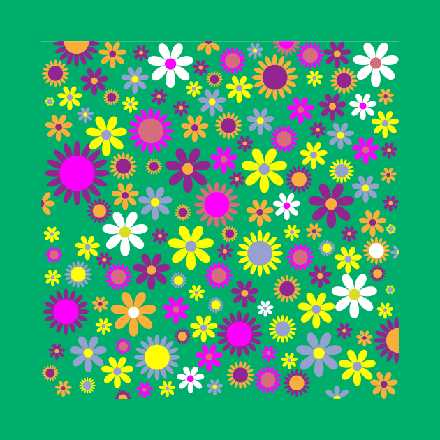 Flowers colourful pattern by WAADESIGN