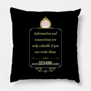 Funny quotes of the star signs: Gemini Pillow