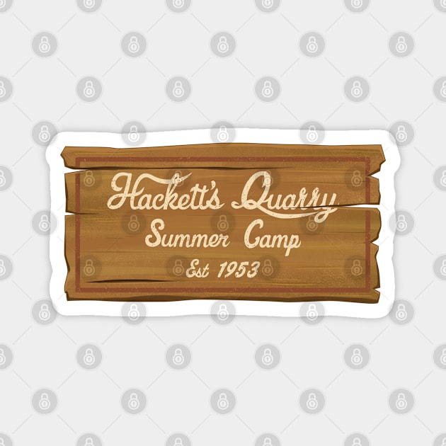 Wooden Hackett's Quarry Summer Camp Sign Magnet by Scud"