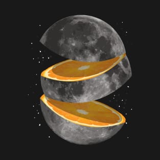 Orange Fruit Cut Open Moon Slices T-Shirt