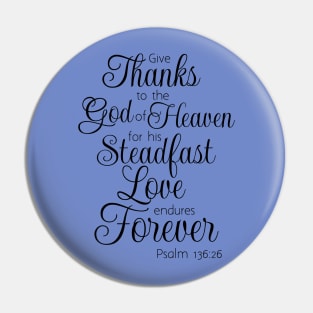 Give Thanks for God's Love Scripture Bible Verse Pin