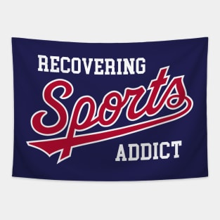 Recovering Sports Addict - Navy Tapestry