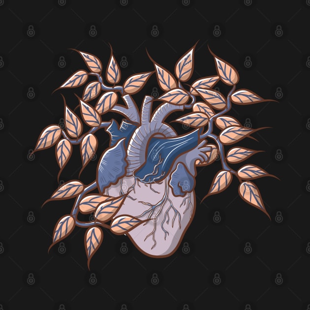 Heart with vines by indwica idcd