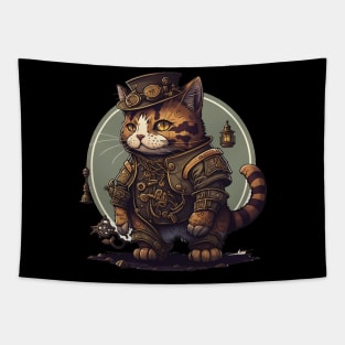 steampunk cat Tapestry