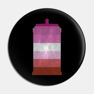 Lipstick Lesbian Pride TARDIS Pin