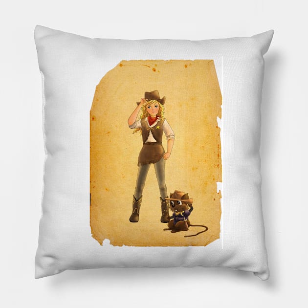 Tammy And The California Gold Rush Pillow by reynoldjay