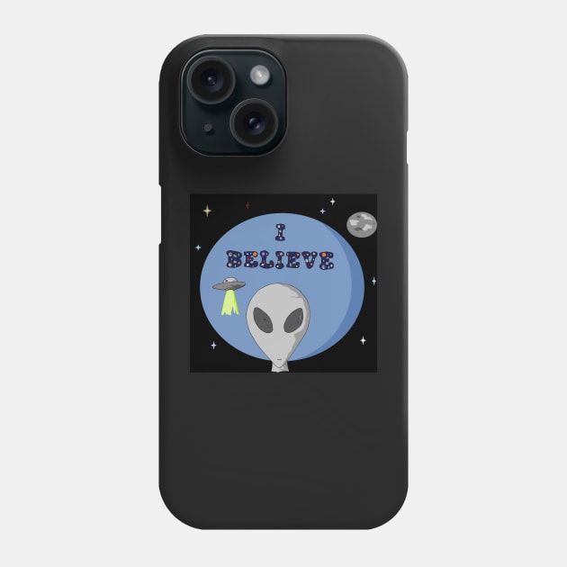 Do you believe in Aliens?? Phone Case by Keatos