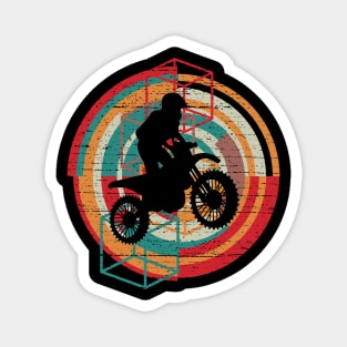 Retro Motocross design Magnet