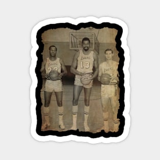 The LAKERS Big 3 (Elgin Baylor, Wilt Chamberlain and Jerry West) Magnet